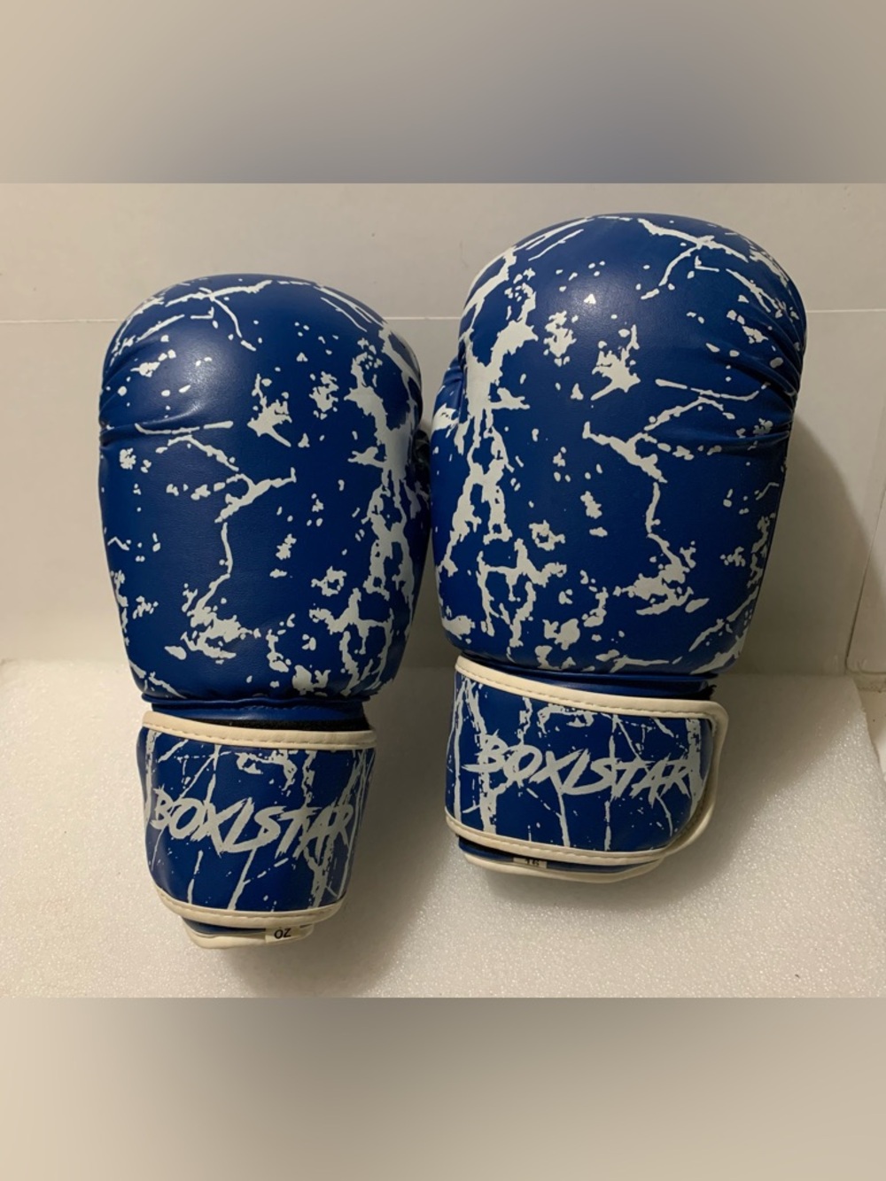 BoxStar Blue White Splatter Boxing Gloves
